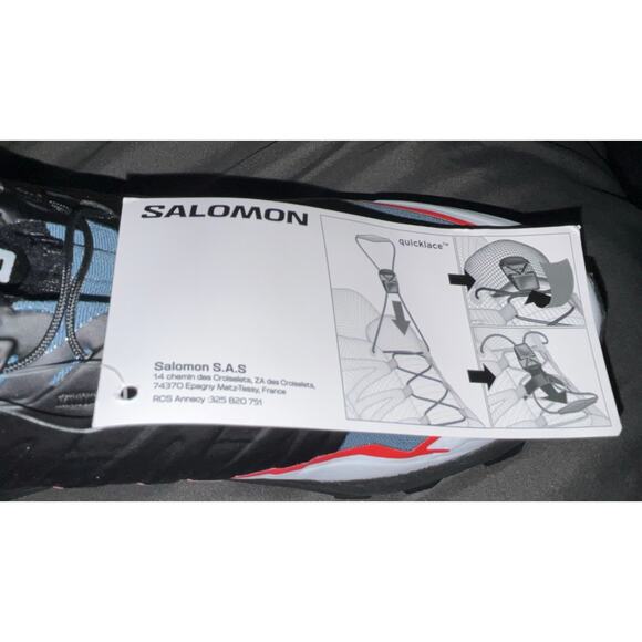 Salomon Womens Size 8 Thundercross Trail Running Shoe Black/Bersea/Pink F&F Ship - Picture 7 of 7